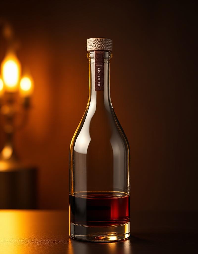 Premium beverage bottle with textured stopper