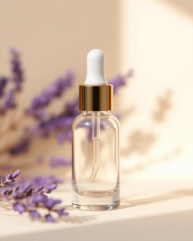 Elegant glass dropper bottle